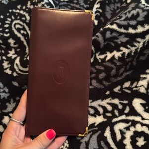 Authentic Cartier Bordeaux Long Wallet